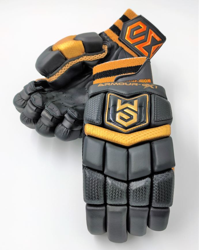 Armour-GX1 (3.0) Batting Gloves (Black-Gold) - Image 2
