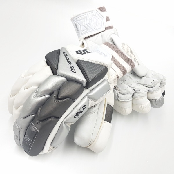 Armour-GX2 (3.0) Batting Gloves (White-Gray-Silver)