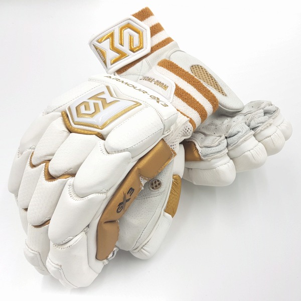 Armour-GX3 (3.0) Batting Gloves (White-Gold)