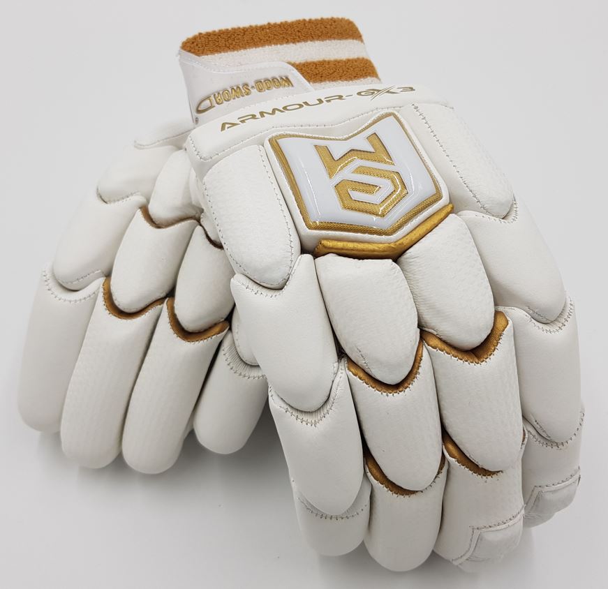Armour-GX3 (3.0) Batting Gloves (White-Gold) - Image 2