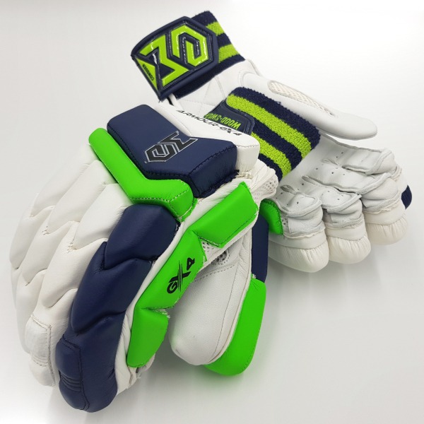 Armour-GX4 (3.0) Batting Gloves (White-Navy-Green)