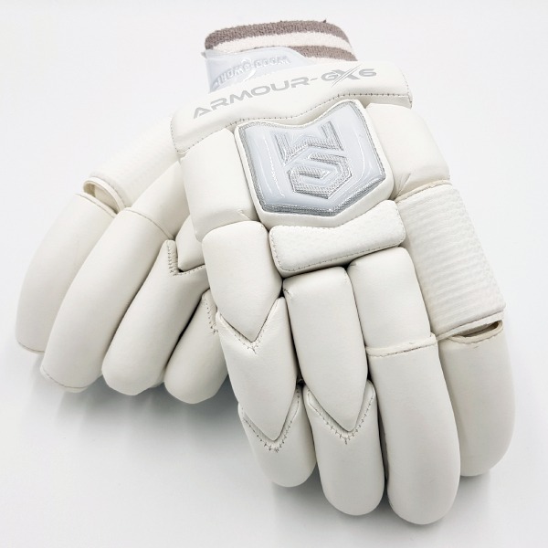 Armour-GX6 (3.0) Batting Gloves (White-Silver)