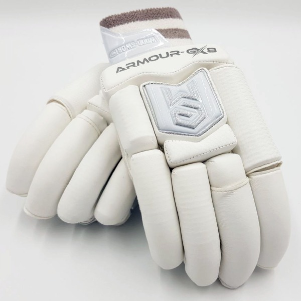 Armour-GX8 (3.0) Batting Gloves (White-Silver)