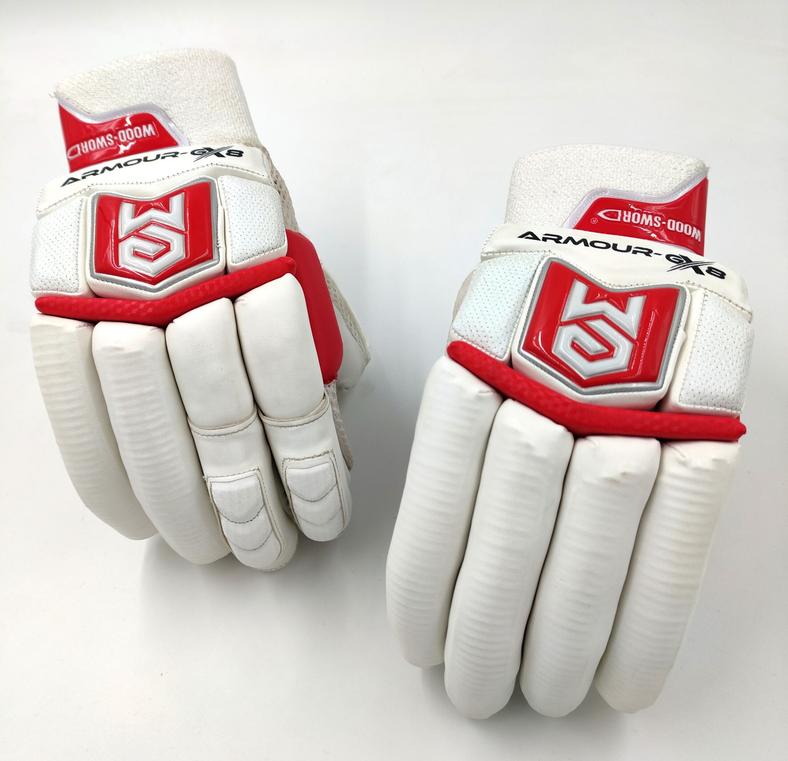 Armour-GX8 (4.0) Batting Gloves (White-Red) - Image 2