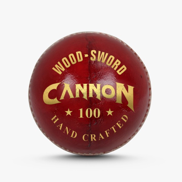 Cannon 100 Leather Cricket Ball (Red)