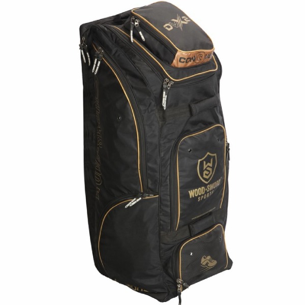 DVX2 Duffle Wheelie Cricket Kit Bag (Black-Gold)