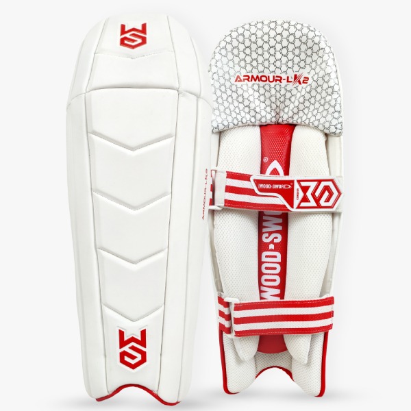 Armour-LK2 Wicket Keeping Leg Guard (White-Red)