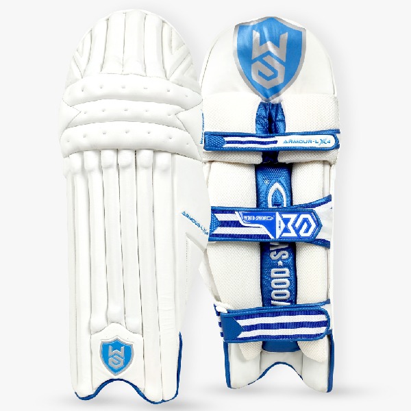 Armour-LX4 Batting Leg Guard (White-Blue)