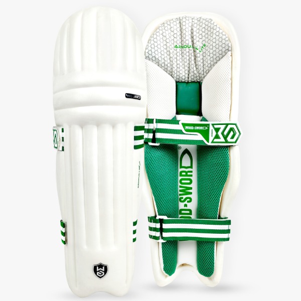 Armour-LX Lite Batting Leg Guard (White-Green)