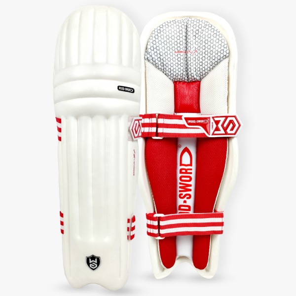 Armour-LX Lite Batting Leg Guard (White-Red)