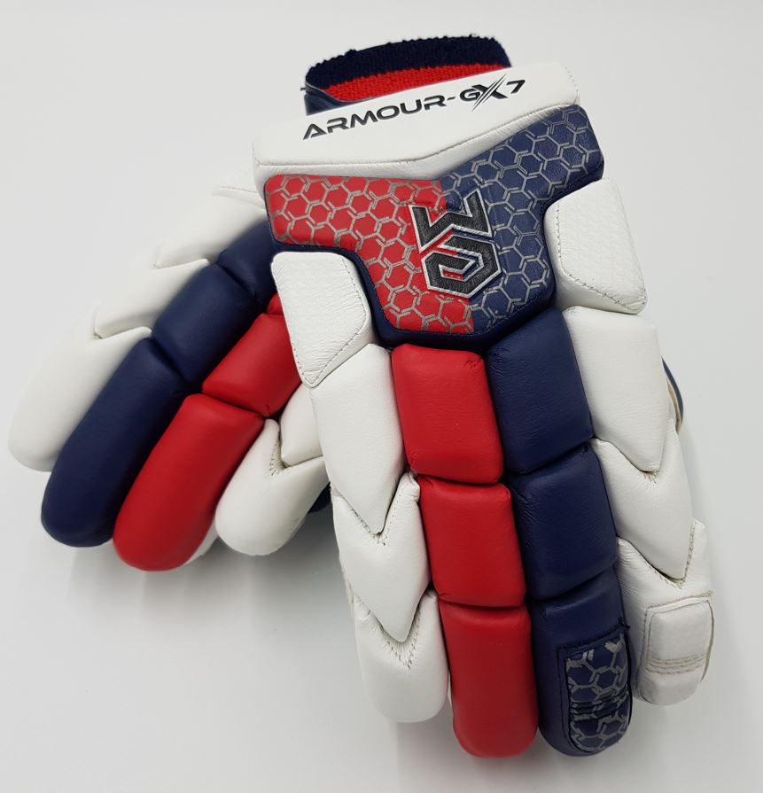 Armour-GX7 (3.0) Batting Gloves (White-Navy-Red) - Image 2
