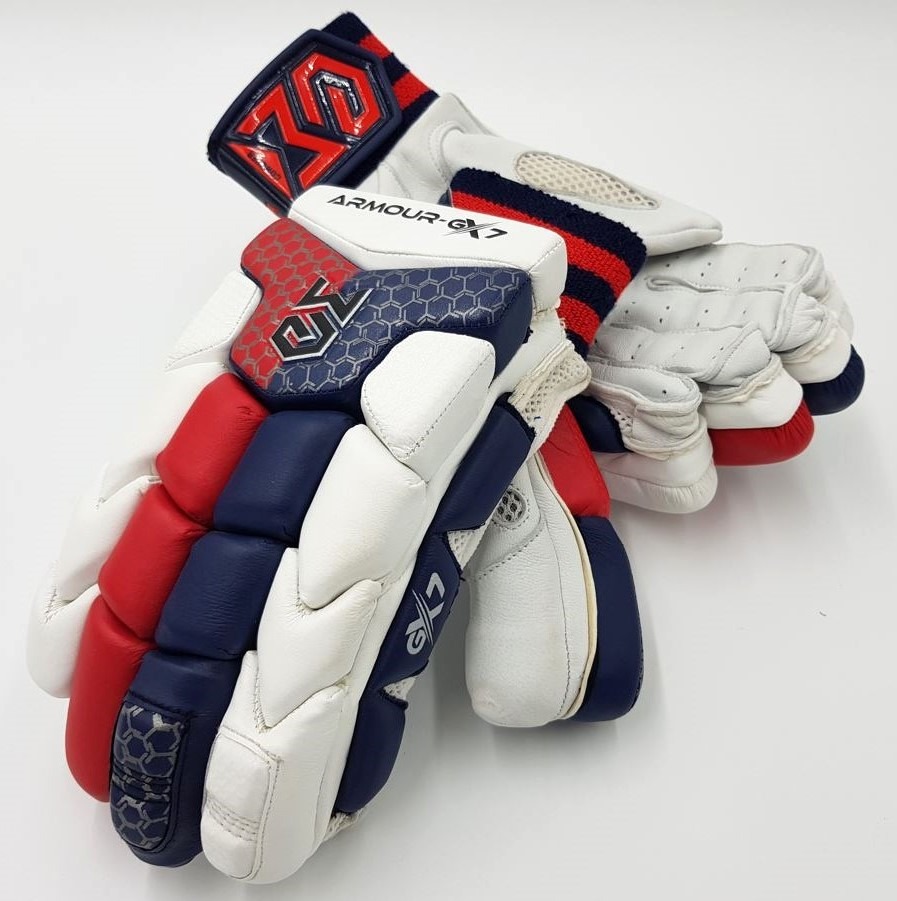 Armour-GX7 (3.0) Batting Gloves (White-Navy-Red)