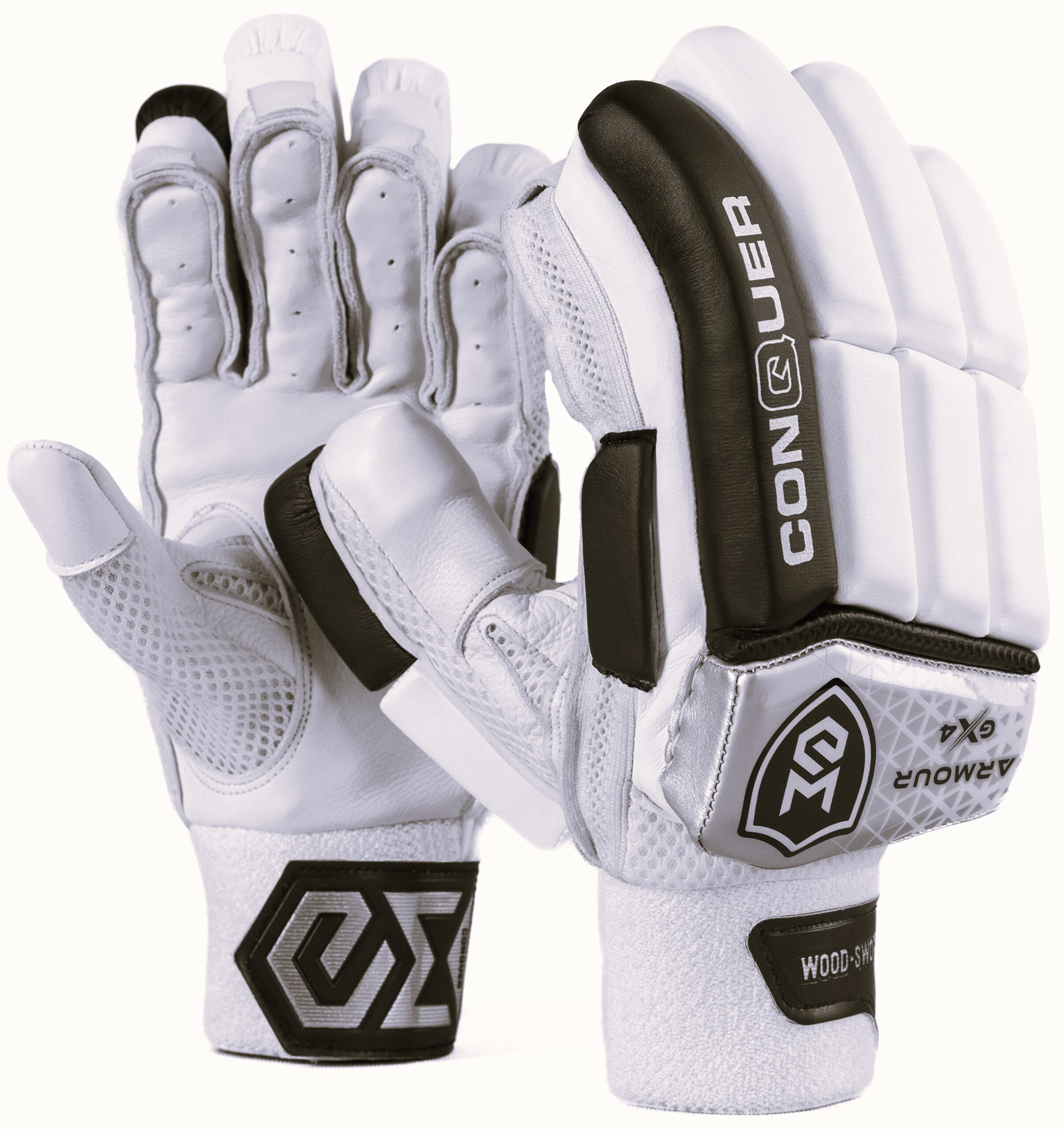 Armour-GX4 (4.0) Batting Gloves (Silver-White-Black)