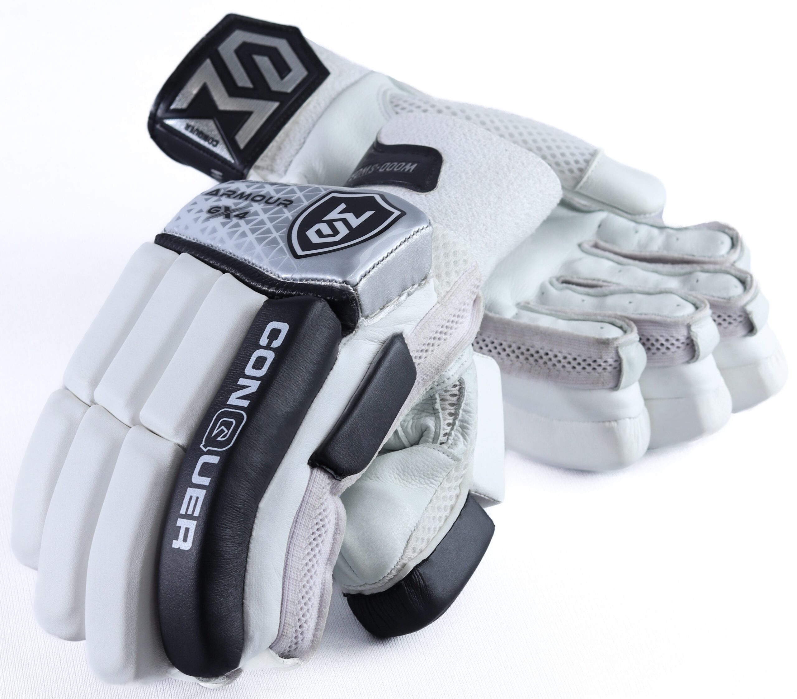 Armour-GX4 (4.0) Batting Gloves (Silver-White-Black) - Image 2