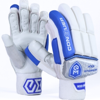 Armour-GX4 (4.0) Batting Gloves (Silver-White-Blue)